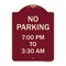 Signmission No Parking 7-00 Am to 3-30 Pm Heavy-Gauge Aluminum Architectural Sign, 24" x 18", BU-1824-23603 A-DES-BU-1824-23603 - alternate 1